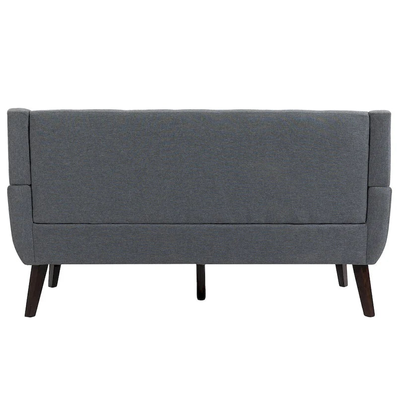 Gesteuertes Zwei­personen-Sofa aus Leinen/Baumwolle mit Kissen