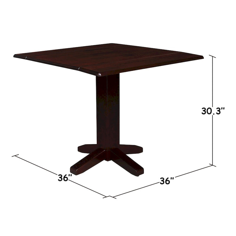 Quadratischer Esstisch mit zwei Klappseiten