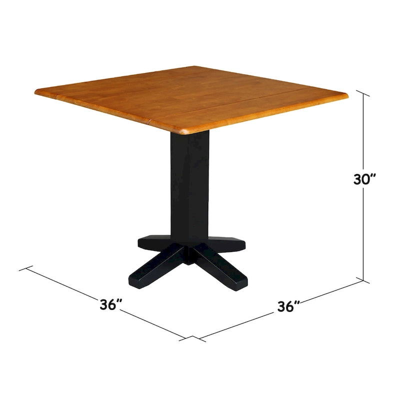 Quadratischer Esstisch mit zwei Klappseiten