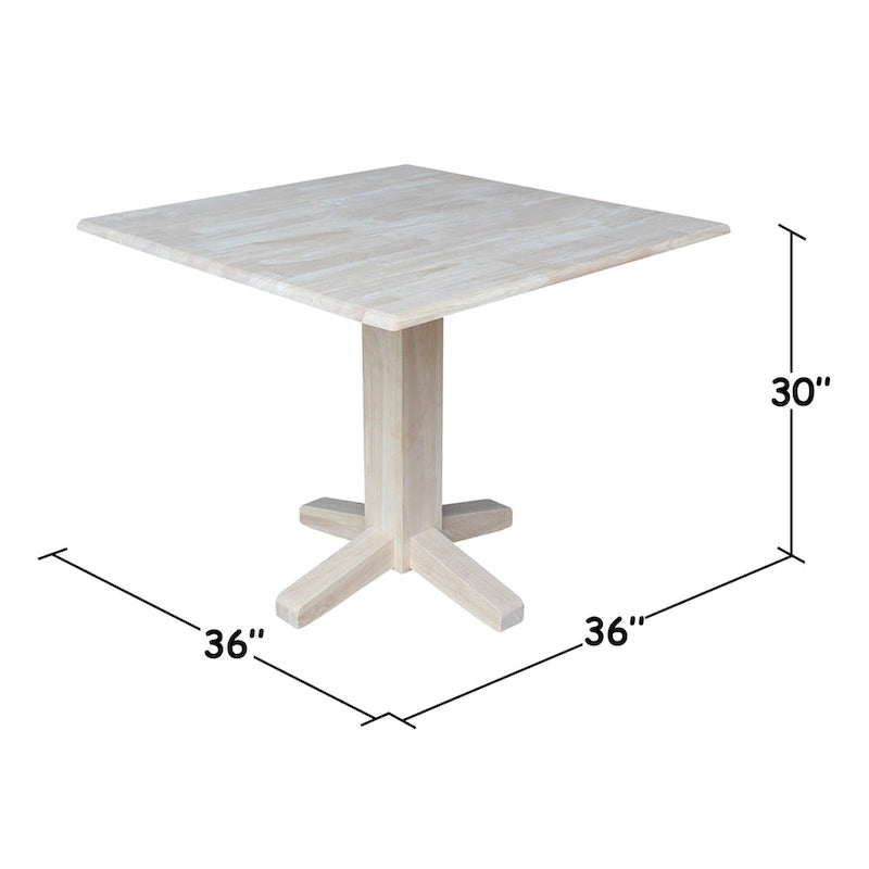 Quadratischer Esstisch mit zwei Klappseiten