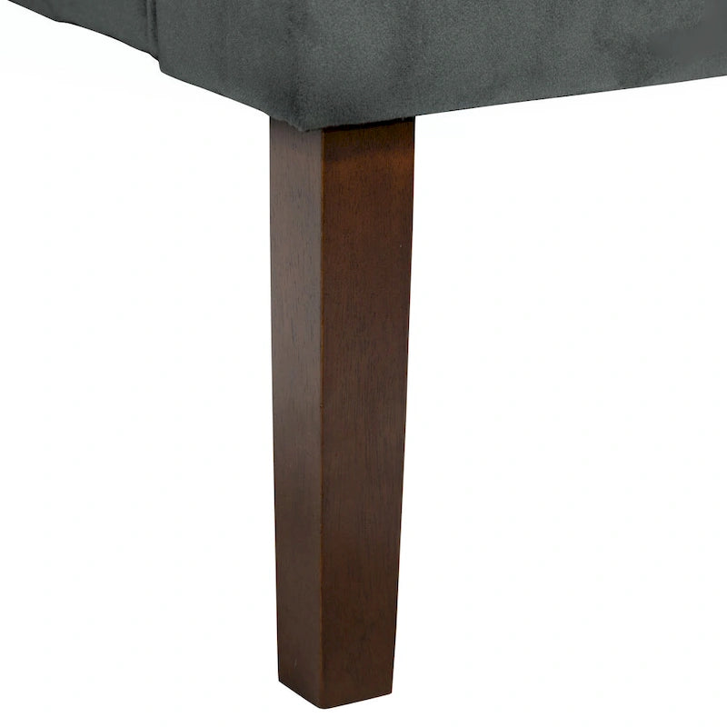 Gepolsterter Akzent-Sessel mit Samtbezug und Beinen aus Massivholz, Wohnzimmerstuhl im Mid-Century-Stil