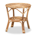 Moderner Boho-Couchtisch aus naturbraunem Rattan