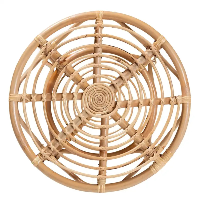 Moderner Boho-Couchtisch aus naturbraunem Rattan