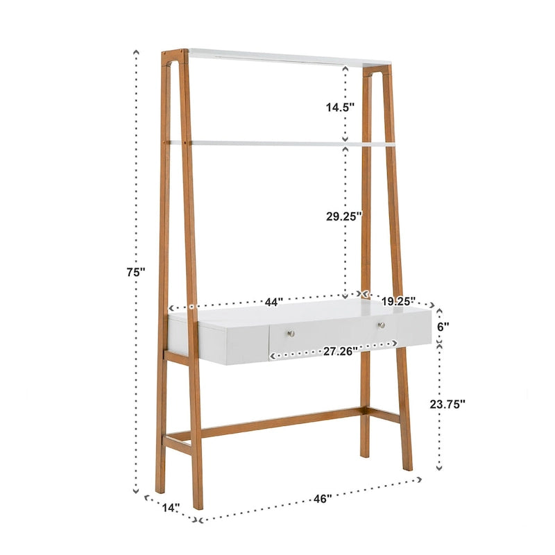 46 Zoll breiter Anlehn-/Leitertisch