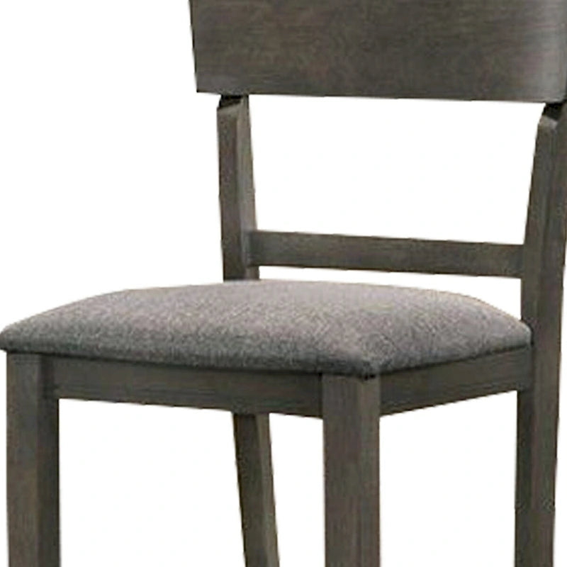 Cadeira de madeira à altura do balcão com encosto curvo, conjunto de 2 - 18.5 L x 20.5 W x 40 H