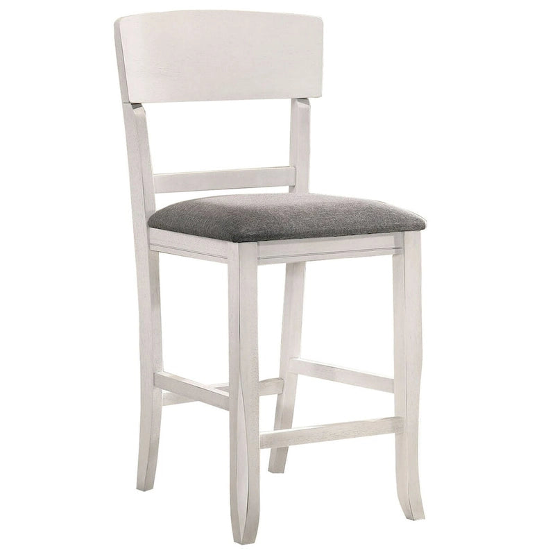 Cadeira de madeira à altura do balcão com encosto curvo, conjunto de 2 - 18.5 L x 20.5 W x 40 H
