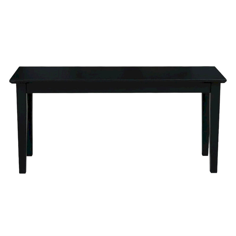 Accentbankje voor de hal van massief hout in zwarte afwerking - 40 x 14 x 18H inch