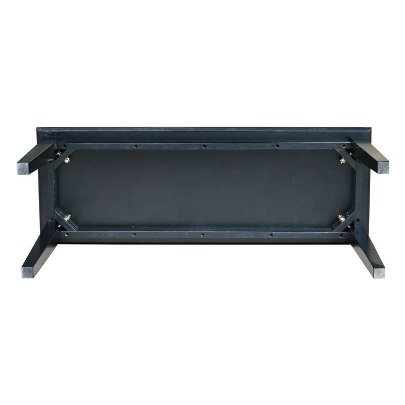 Akzentbank für den Eingangsbereich aus Massivholz, schwarze Oberfläche - 40 x 14 x 18H Zoll
