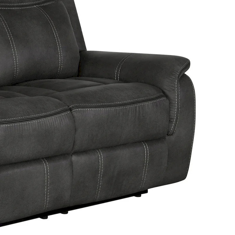 Sofa z 85-calowym manualnym mechanizmem rozkładania, żelową pianką z pamięcią kształtu i czarną sztuczną skórą