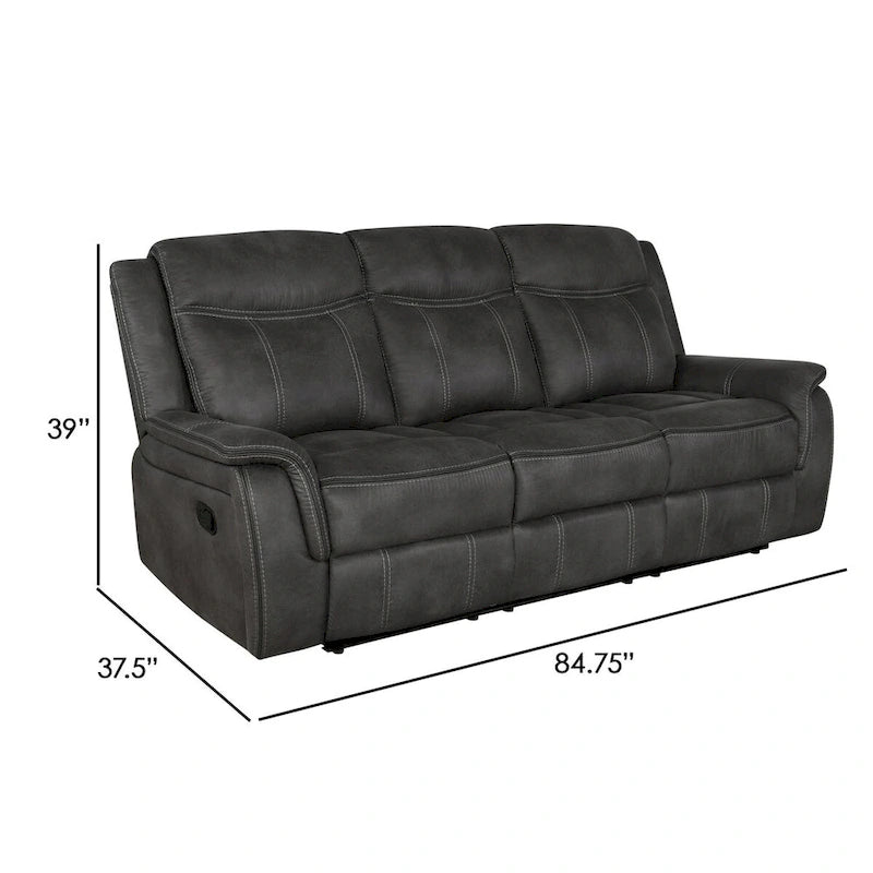 Sofa z 85-calowym manualnym mechanizmem rozkładania, żelową pianką z pamięcią kształtu i czarną sztuczną skórą
