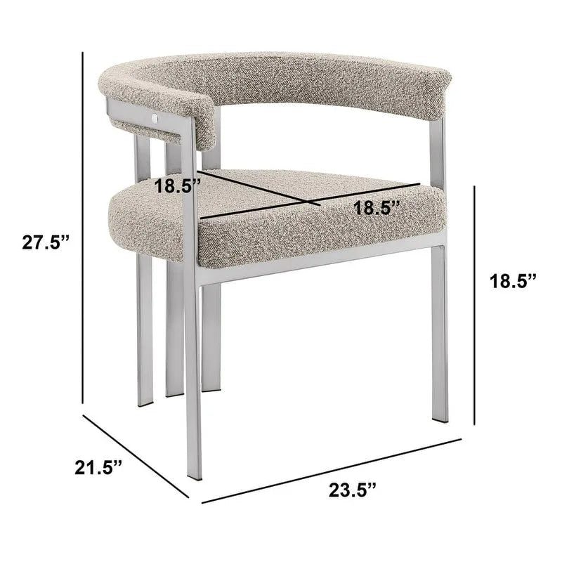 Matte verchromte Esszimmerstühle (2er-Set)