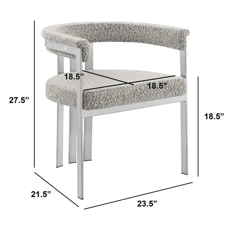 Matte verchromte Esszimmerstühle (2er-Set)