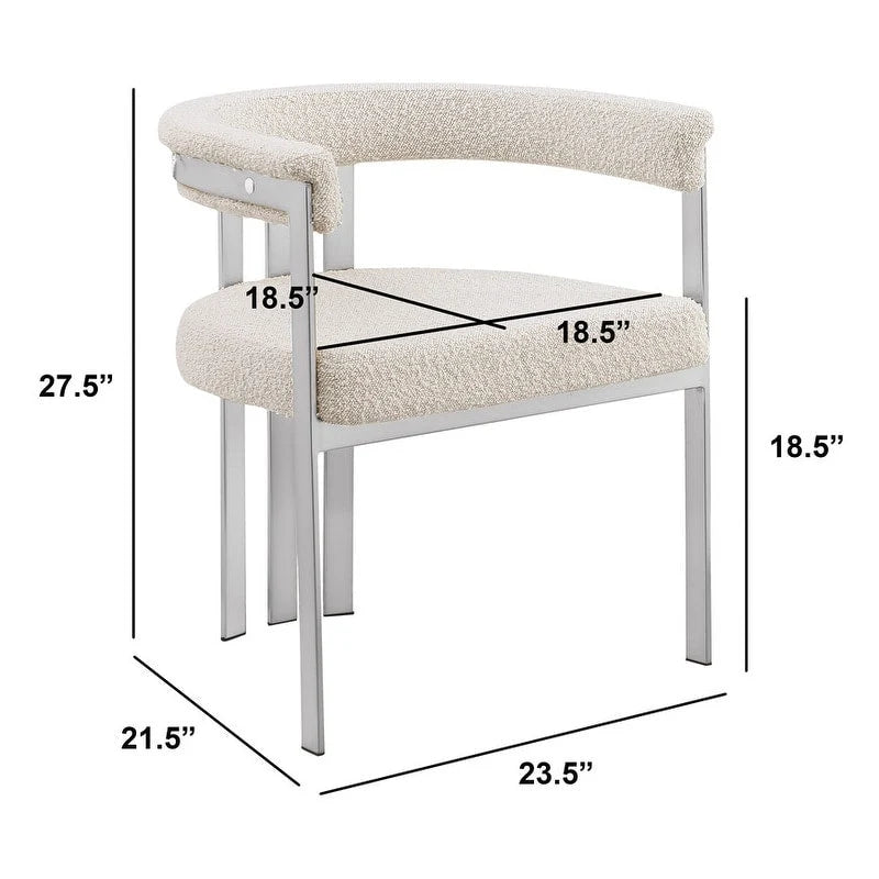 Matte verchromte Esszimmerstühle (2er-Set)