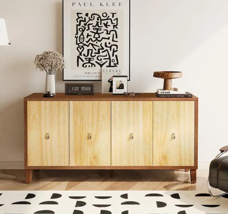 Vintage 4 Door Storage Cabinet