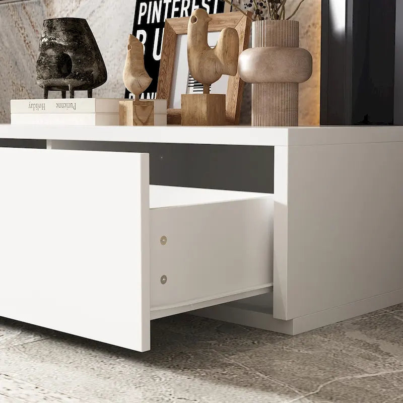 Moderner TV-Schrank - Aufbewahrungsschrank, weißes TV-Möbel